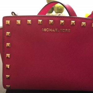 Pink Studded Michael Kors handbag